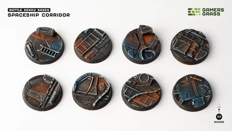 Gamers Grass Spaceship Corridor Bases 32mm