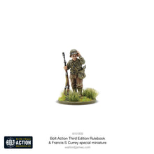 Load image into Gallery viewer, Bolt Action Third Edition Rulebook With Francis S. Currey Special Miniature