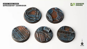 Gamers Grass Spaceship Corridor Bases 40mm