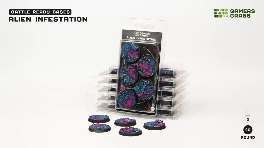 Gamers Grass Alien Infestation Bases 40mm