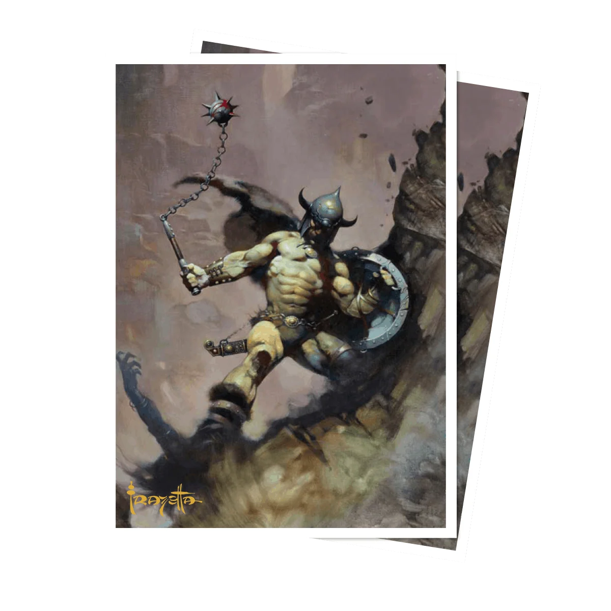 Ultra Pro Artist Spotlight Frank Frazetta Apex Deck Protector Sleeves: Warrior with Ball and Chain