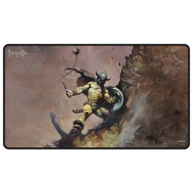 Ultra Pro Artist Spotlight Frank Frazetta Black Stitched Playmat: Warrior with Ball and Chain