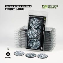 Load image into Gallery viewer, Gamers Grass Battle Ready Toppers - Frost Lake 50mm Round