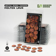 Gamers Grass Battle Ready Toppers - Molten Lava 25mm Round