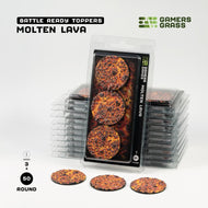 Gamers Grass Battle Ready Toppers - Molten Lava 50mm Round
