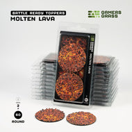 Gamers Grass Battle Ready Toppers - Molten Lava 60mm Round