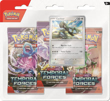 Load image into Gallery viewer, Pokemon TCG Scarlet &amp; Violet 5 Temporal Forces 3-Pack Blister