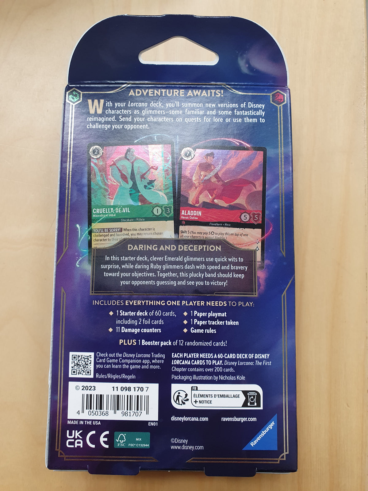 Disney Lorcana TCG: The First Chapter Starter Deck - Daring And Deception