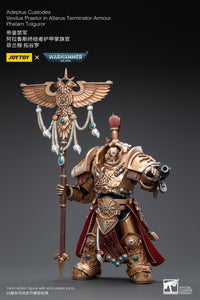JOYTOY Warhammer 40k figurine Adeptus Custodes Vexilus Praetor en armure Allarus Terminator Phelam Tolguror