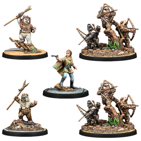 Star Wars Shatterpoint Ee Chee Wa Maa! (Leia and Ewoks) Squad Pack
