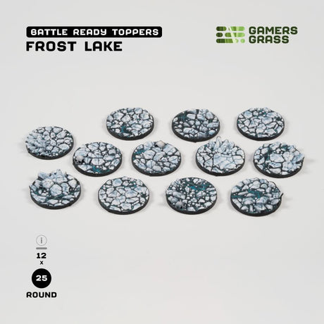Gamers Grass Battle Ready Toppers - Frost Lake 25mm Round