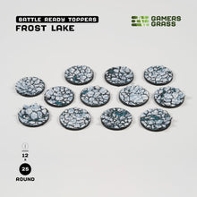 Load image into Gallery viewer, Gamers Grass Battle Ready Toppers - Frost Lake 25mm Round