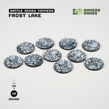 Load image into Gallery viewer, Gamers Grass Battle Ready Toppers - Frost Lake 28mm Round