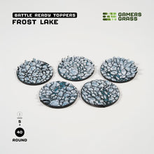 Load image into Gallery viewer, Gamers Grass Battle Ready Toppers - Frost Lake 40mm Round