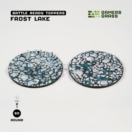 Gamers Grass Battle Ready Toppers - Frost Lake 60mm Round