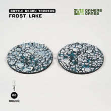 Load image into Gallery viewer, Gamers Grass Battle Ready Toppers - Frost Lake 60mm Round