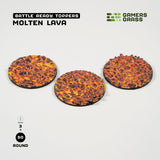 Gamers Grass Battle Ready Toppers - Molten Lava 50mm Round