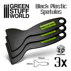 Green Stuff World Black Plastic Spatulas