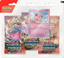 Charger l'image dans la visionneuse de galerie, pack de 3 blisters Pokémon TCG Écarlate et Violet 5 Forces Temporelles