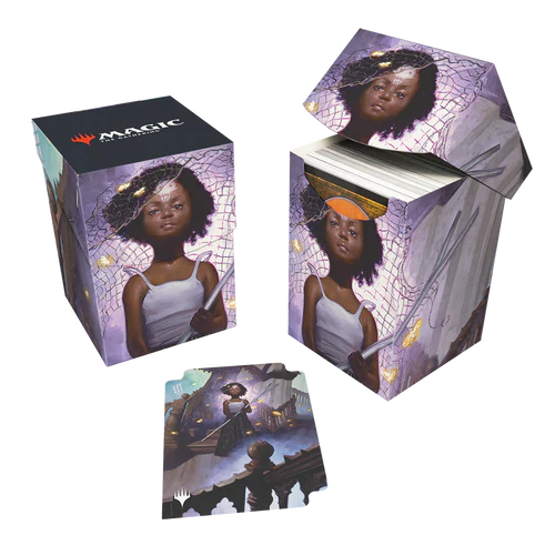 MTG Duskmourn 100+ Deck Box featuring Aminatou, Veil Piercer (Commander)