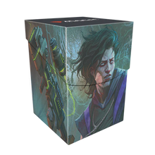 Load image into Gallery viewer, MTG Duskmourn 100+ Deck Box featuring Winter, Cynical Opportunist (Commander)