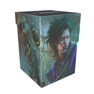 MTG Duskmourn 100+ Deck Box featuring Winter, Cynical Opportunist (Commander)