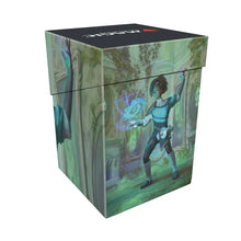 Load image into Gallery viewer, MTG Duskmourn 100+ Deck Box featuring Zimone, Mystery Unraveler (Commander)