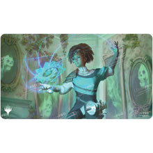 Load image into Gallery viewer, Magic: The Gathering Duskmourn Standard Playmat - Zimone, Mystery Unraveler (Commander)