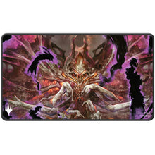 Load image into Gallery viewer, Magic: The Gathering Duskmourn Black Stitched Standard Playmat - Damnation