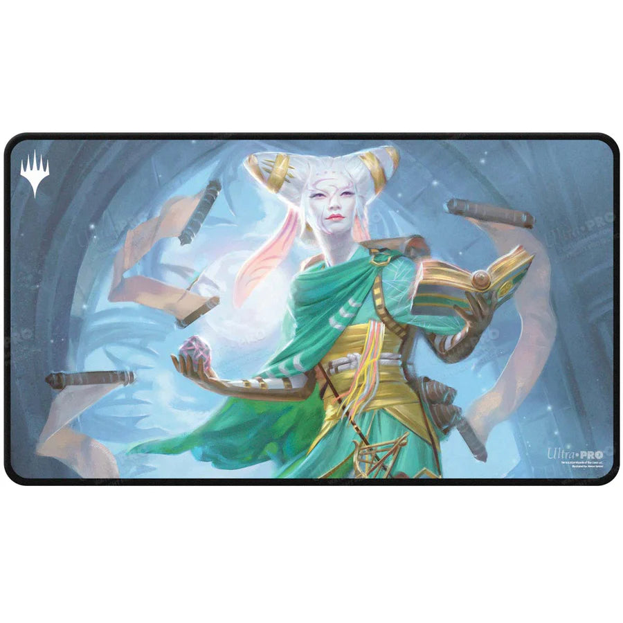 Magic: The Gathering Innistrad Remastered Tamiyo Field Researcher Black Stitched Playmat