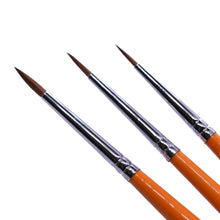 Load image into Gallery viewer, Orange Brushes - The 3 &quot;Small&quot; Brushes