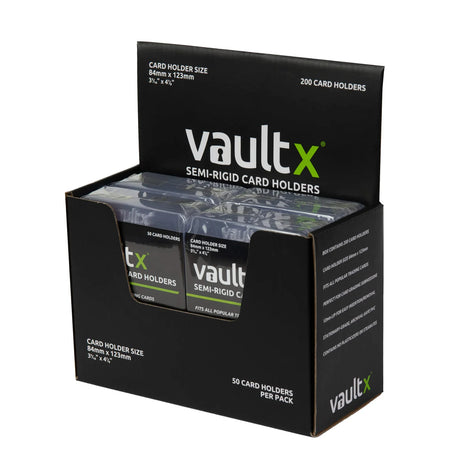 VaultX Semi-Rigid Card Holders 50 Pack