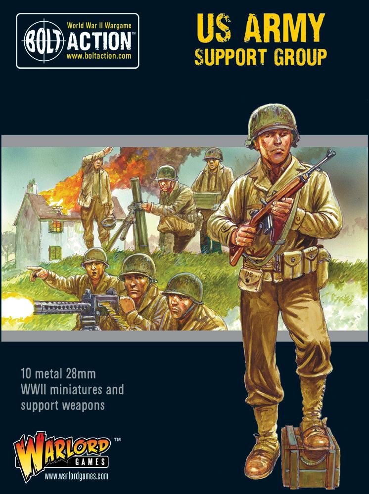 Bolt Action US Army Support Group (HQ,mortar & MMG)