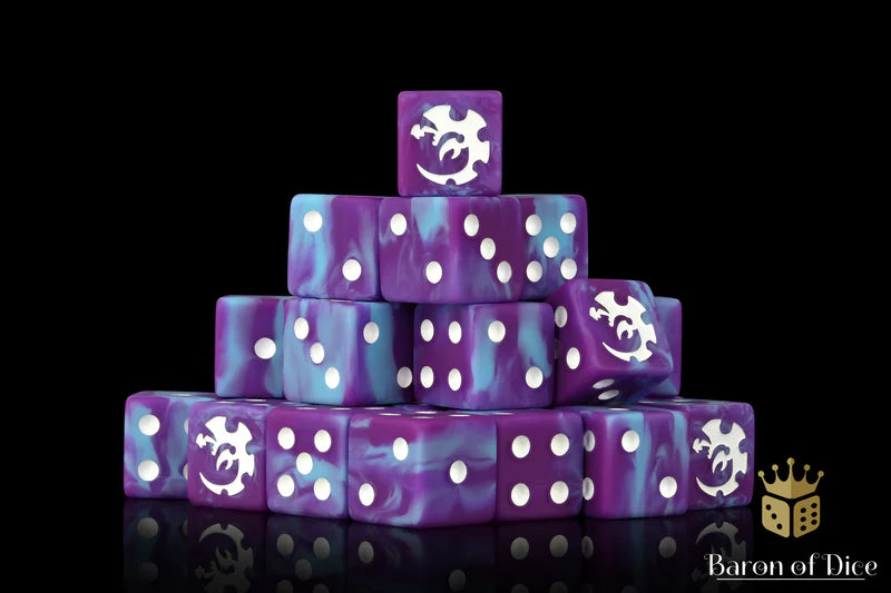 Baron Of Dice Clawed Serpent Square Corner 16mm Dice X25