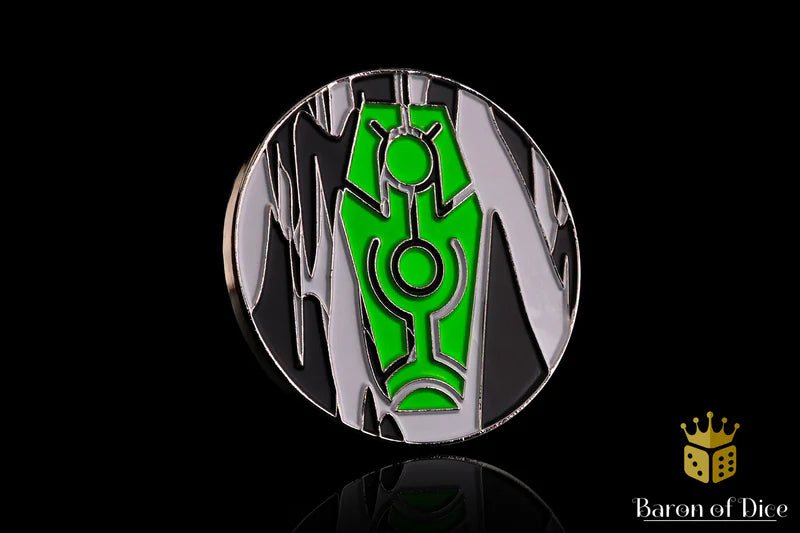 Baron Of Dice 40mm Objective Coin Green Coffin