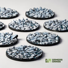 Load image into Gallery viewer, Gamers Grass Battle Ready Toppers - Frost Lake 32mm Round