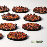 Gamers Grass Battle Ready Toppers - Molten Lava 25mm Round