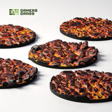 Gamers Grass Battle Ready Toppers - Molten Lava 40mm Round