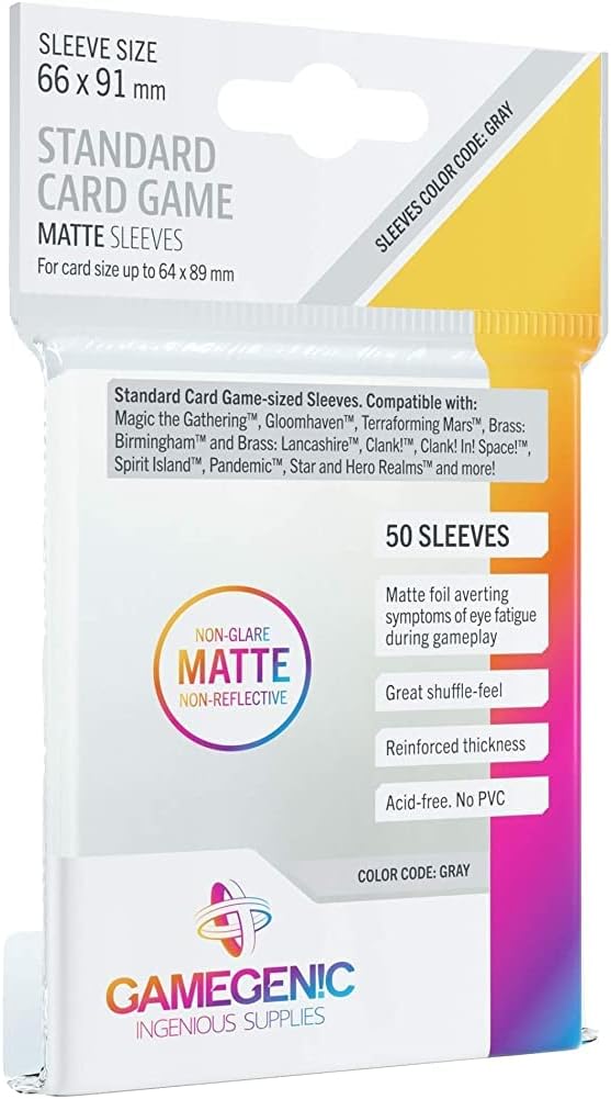 Gamegenic Matte Standard Card Game Sleeves 66x91 mm (50 ct)