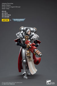 JOYTOY Warhammer 40k Figurine Adepta Sororitas Sœurs de Bataille Ordre du Linceul d'Argent Sœur Vitas