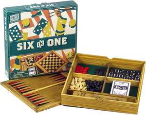 Six in One Wooden Games Compendium