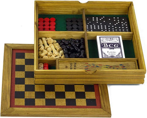 Six in One Wooden Games Compendium