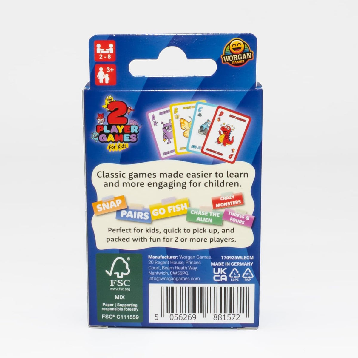 2 Player Games For Kids Tuck Box Size