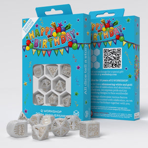 Q-Workshop Dice 20th Anniversary Happy Birthday Dice Set