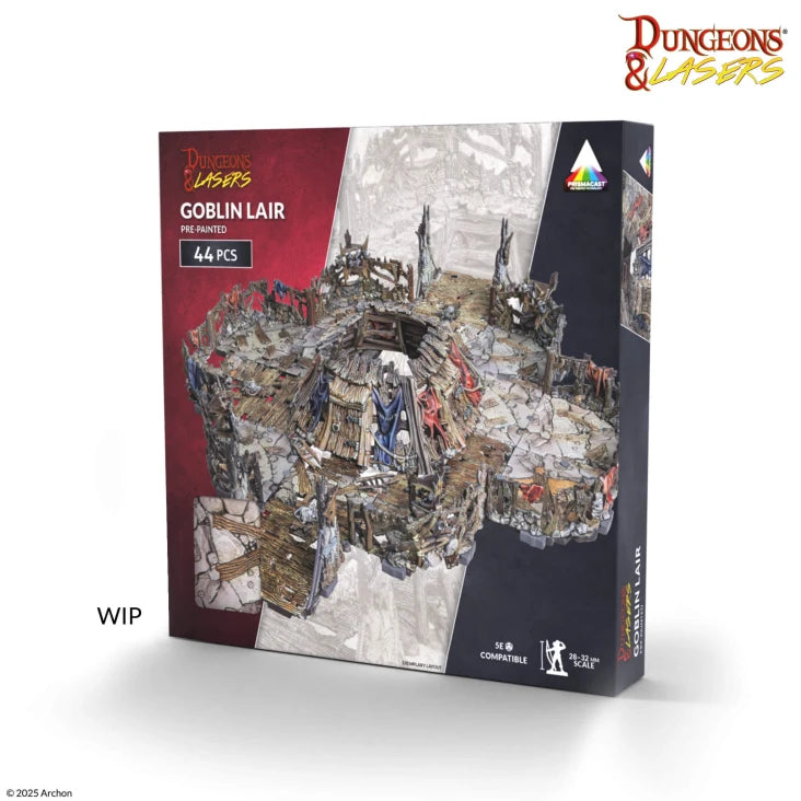 Dungeons & Lasers Goblin Lair Prismacast Pre-Painted Terrain