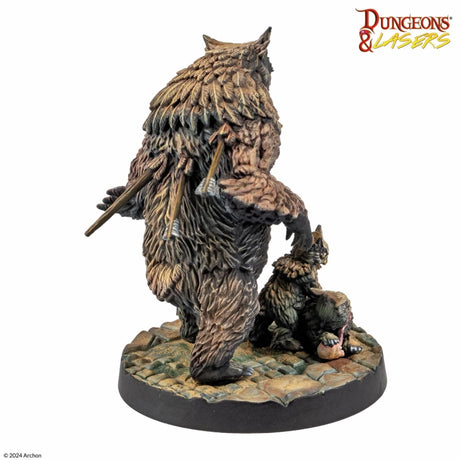 Dungeons & Lasers Miniatures Owlbear Family
