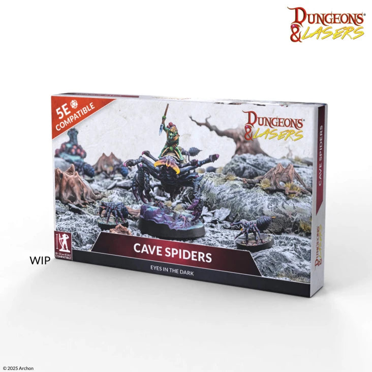 Dungeons & Lasers Miniatures Cave Spiders