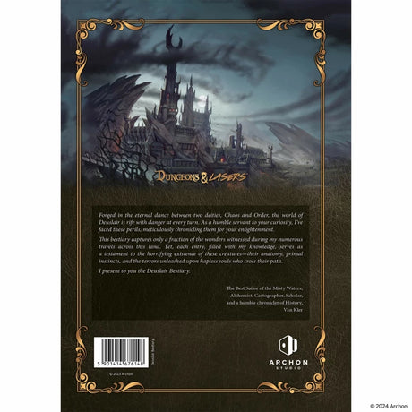 Dungeons & Lasers The World of Deuslair RPG Bestiary Book