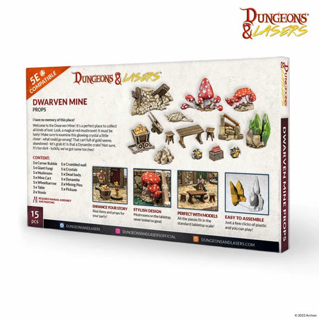 Dungeons & Lasers Dwarven Mine Props