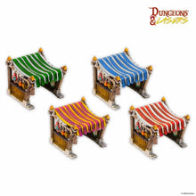 Load image into Gallery viewer, Dungeons &amp; Lasers Miniatures Market Stalls Set